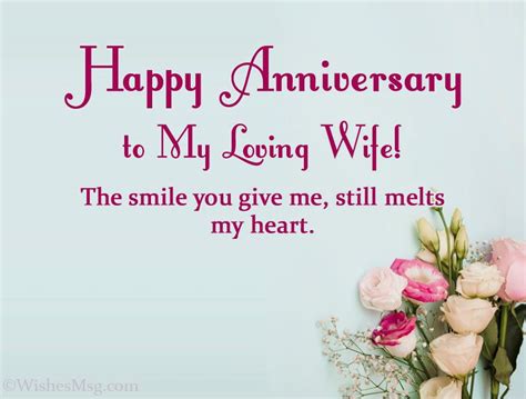 65 Best Wedding Anniversary Wishes For Wife Wishesmsg Anniversary