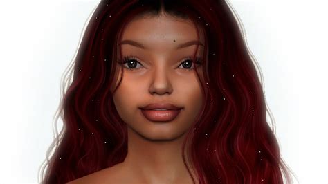 The Sims 4 Halle Bailey As Ariel 🧜🏾‍♀️🔱 Create A Sim Youtube