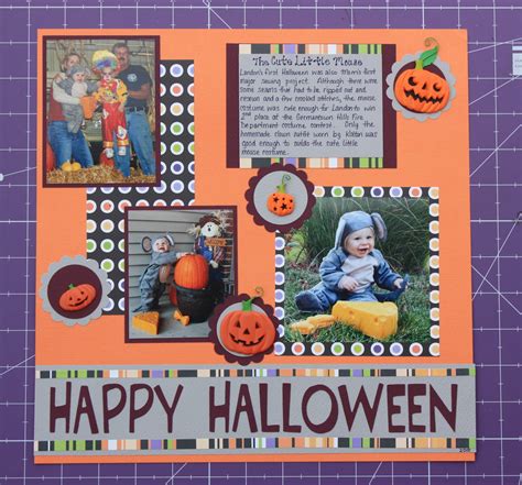 Sew Scrappy Day Simple Halloween Scrapbook Layout Landons First
