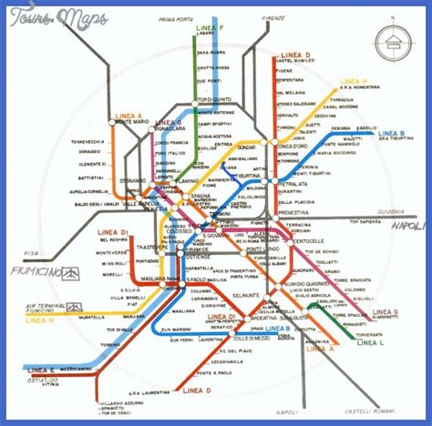 Metro Map Rome In English United States Map