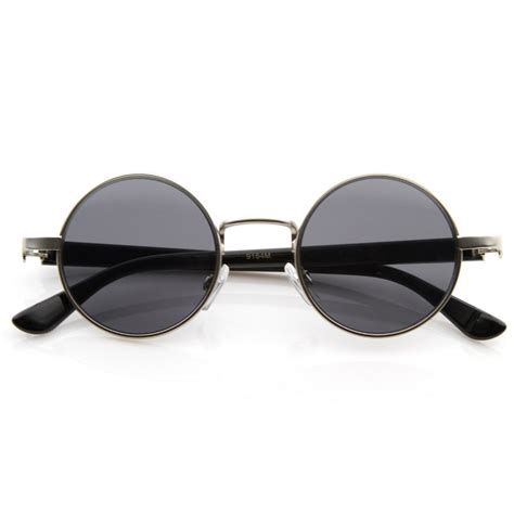 Vintage Steampunk Fashion Small Round Sunglasses Zerouv