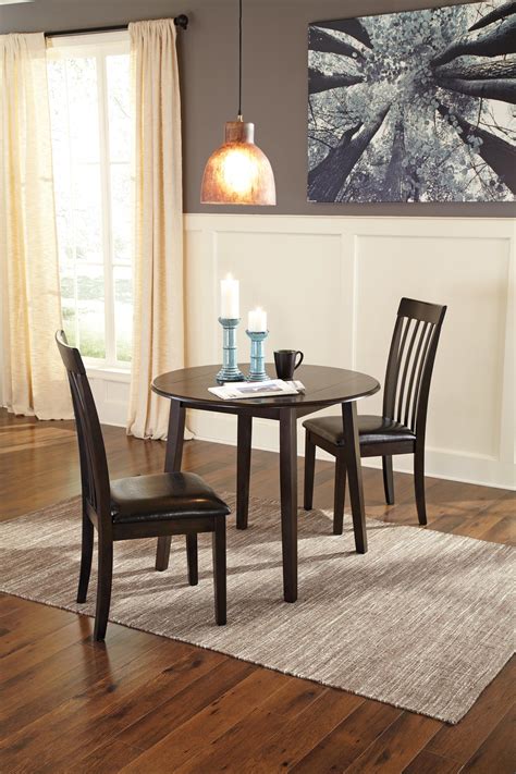 Leahlyn dining room extension table brings back what's been missing for far too long: Ashley Signature Design Hammis 3-Piece Round Drop Leaf ...