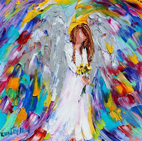 Angel Print Sunflowers And Angel Art Angels Canvas Print Made From