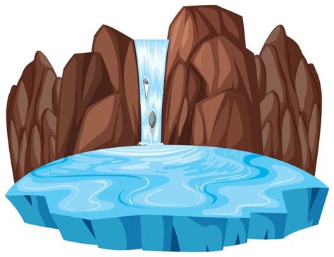 Isolated Nature Waterfall Landscape 293423 Vector Art At Vecteezy