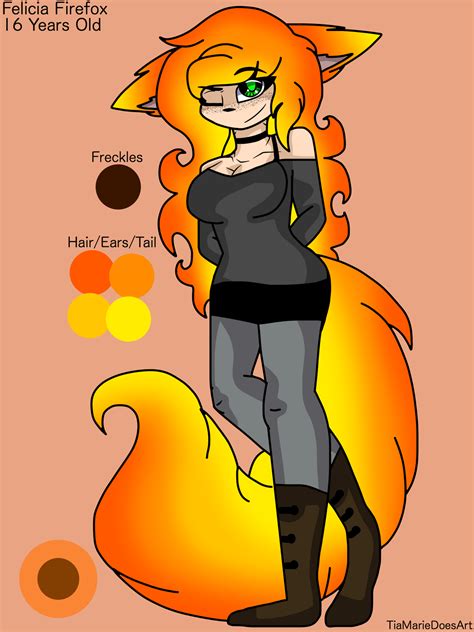 Felicia Firefox Character Reference Sheet By Tiamariedoesart On Deviantart