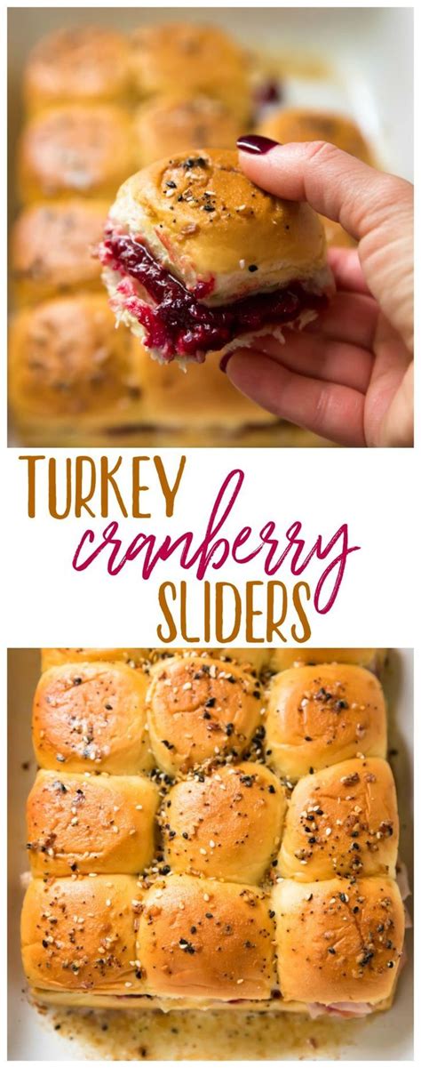 Turkey Cranberry Sliders Quick And Yummy Recipe Recipe Food