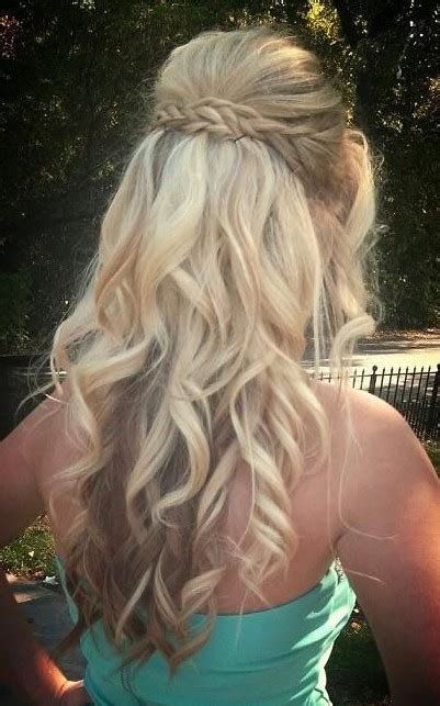 Curly Prom Hairstyles For Long Hair With Braid