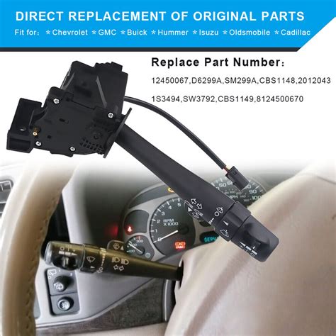 Cruise Control Turn Signal Wiper Dimmer Combination Switch Fit For