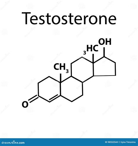 The Chemical Molecular Formula Of The Hormone Testosterone Male Sex