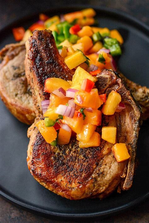 Spray slow cooker with cooking spray. Slow Cooker Pork Chops with Peach Salsa - Slow Cooker Gourmet