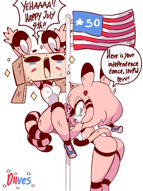 Rule 34 2girls American Flag Animated Anthro Ass Ass Shake Breasts