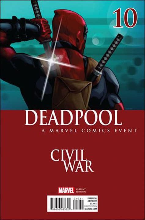 Deadpool 10 Civil War Variant Cover 2016 Vfnm Marvel Comics