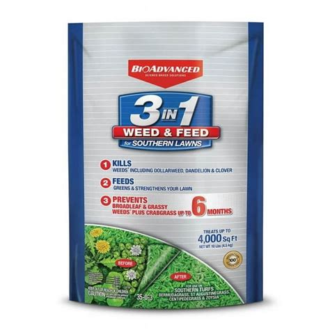 Bioadvanced 3 In 1 Weed And Feed For Southern Lawns Fertilizer