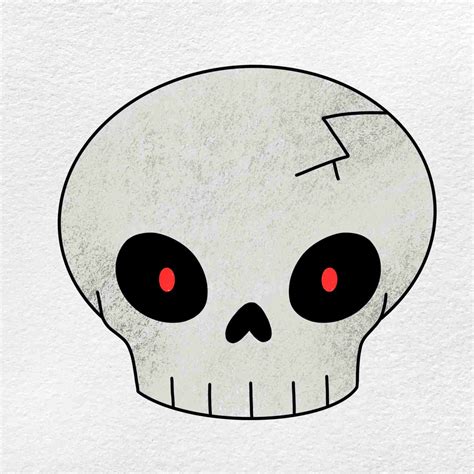 Scary Skull Drawing Helloartsy