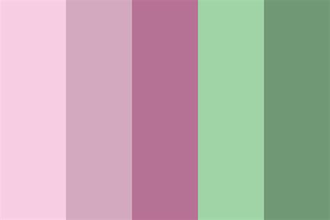 Pastel Pink And Green Color Palette