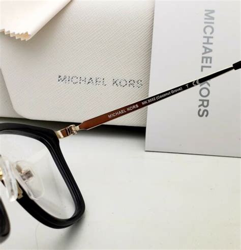 new michael kors eyeglasses coconut grove mk 3032 3332 51 19 black and gold frames 725125010283 ebay