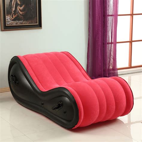 Sanica Inflatable Sex Sofa Furniture S Shaped Love Position Chair Sex Chaise Lounge For Adult