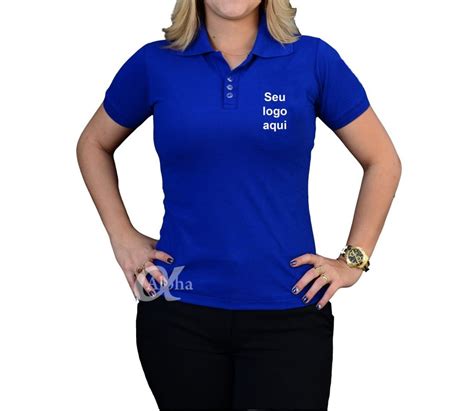 Camiseta Pólo Personalizada Kit C 4 Pçs Alpha Moda Social