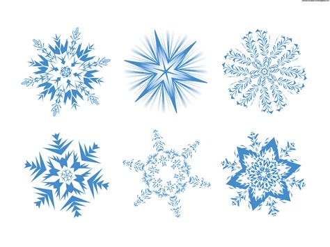 Set Of Snowflakes Psdgraphics