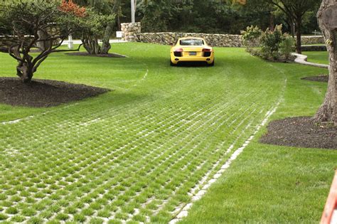 Grass turf pavers and design. Turfstone | Grass pavers driveway, Driveway materials ...