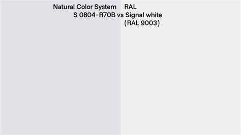Natural Color System S R B Vs Ral Signal White Ral Side By