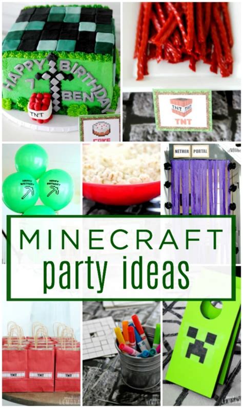 With just a little imagination, you can really come up with some amazing and, in this case, large scale decor. Minecraft Kids Birthday Party Ideas - Making Lemonade