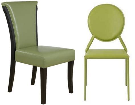 Green Leather Dining Chair