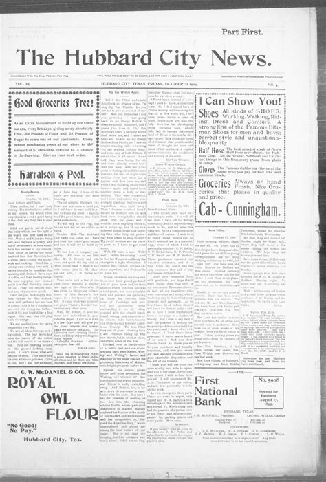 The Hubbard City News Hubbard City Tex Vol 23 No 4 Ed 1