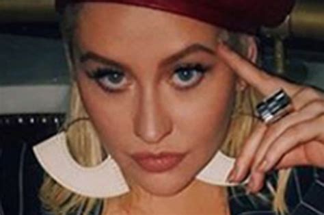 Christina Aguilera Songs Upstaged By Sexy Braless Pic Daily Star