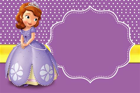 The free sofia the first pdf printable will print two invitations to a sheet at 5 x 7 inches. Sofia the First Free Printable Invitations. - Oh My Fiesta ...