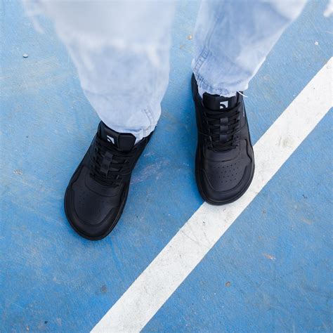 Barefoot Sneakers Barebarics Zing Black Leather Barebarics