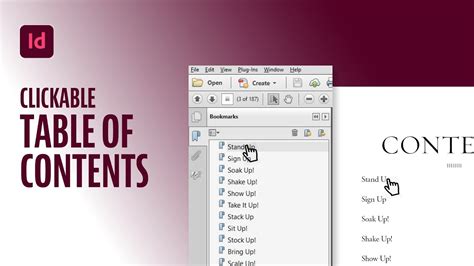 How To Make Clickable Table Of Contents In Indesign Brokeasshome
