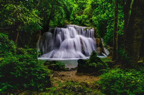 Huai Mae Kamin Waterfall Stock Photo Image Of Scenics 98152192