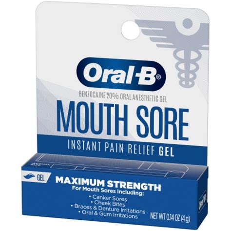 Oral B Mouth Sore Instant Pain Relief Gel 0 14 Oz Kroger