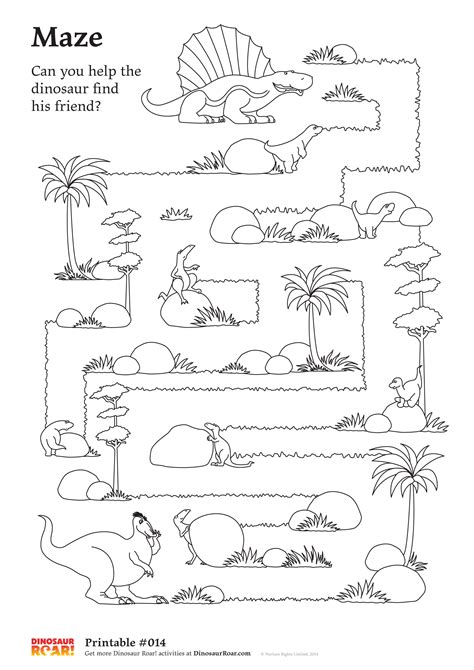 Printable Dinosaur Maze Printable Word Searches