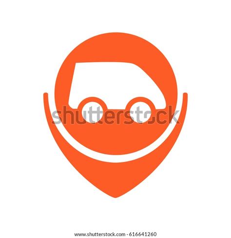 Pin Car Logo Concept Stock Vector Royalty Free 616641260