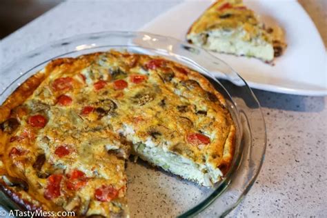 Crustless Mushroom And Leek Quiche