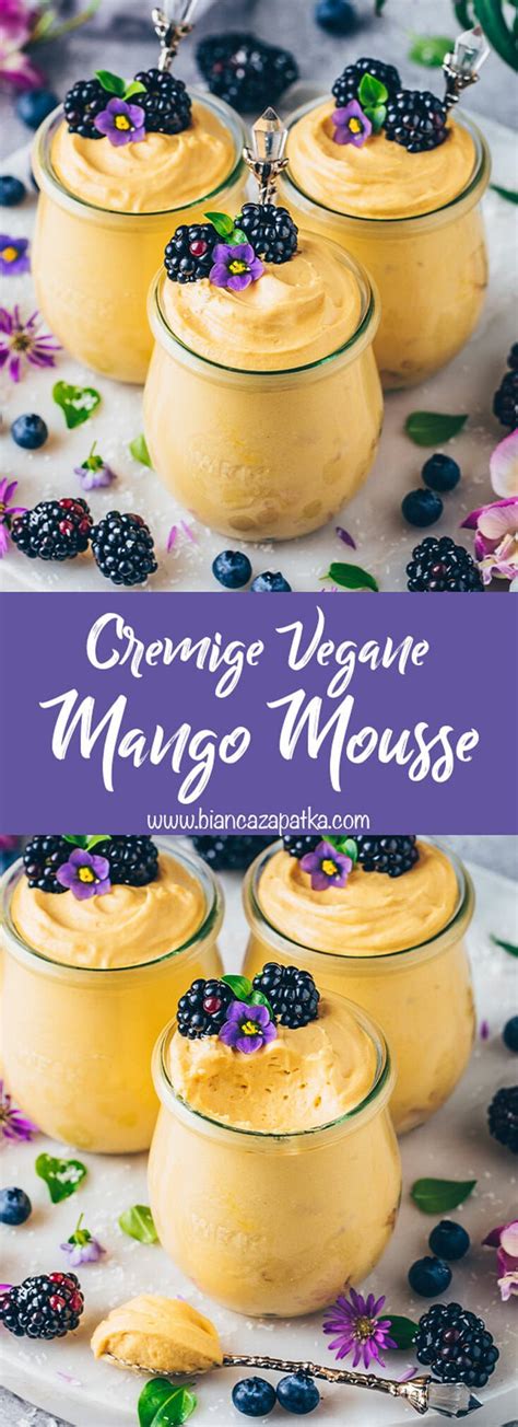 Diese Fruchtige Vegane Mango Mousse Ist Luftig Leicht Super Lecker Und Sehr Einfach Ohne