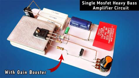 How To Make Amplifier At Home Diy Single Mosfet Heavy Bass Amplifier