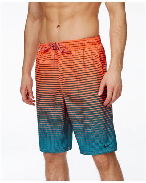 Nike Performance Quick Dry Swim Trunks In Orange For Men Bright