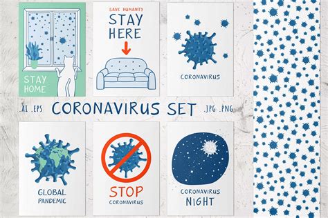 Coronavirus Covid 19 Vector Graphics Creative Market