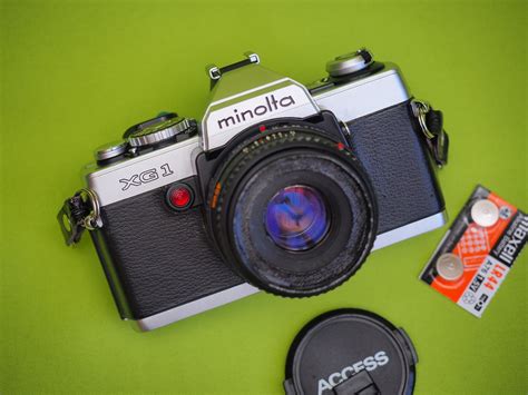 Vintage Minolta Xg1 35mm Slr Film Camera 45mm Lens Battery Etsy