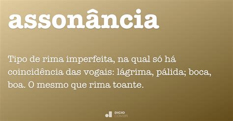 Assonância Dicio Dicionário Online De Português
