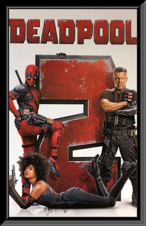 Deadpool 2 Cast Signed Movie Poster Etsy