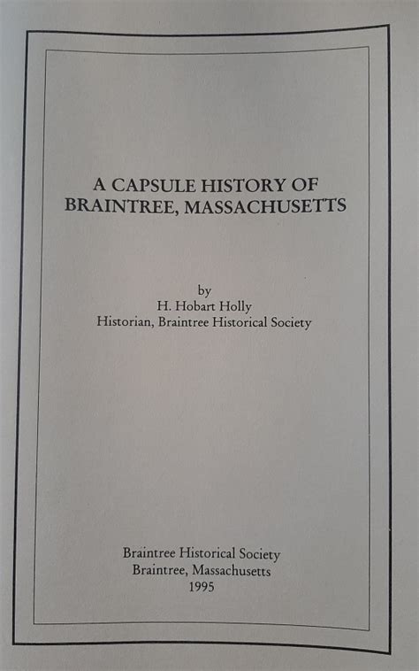 Braintree Historical Society Online Store Product