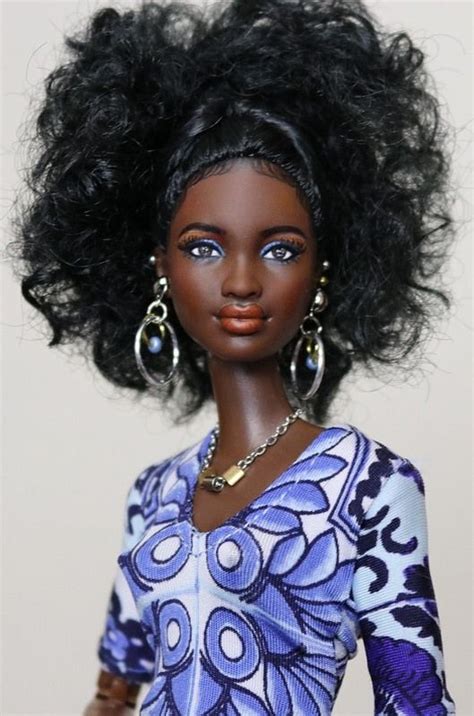 Coffee Hybrid Ooak Barbie Repaint With Mbili Head Chandra On A Made