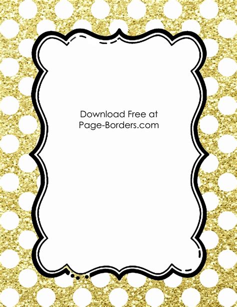 Free Polka Dot Border Templates In 16 Colors