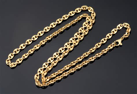 Price Guide For 18k Gold Solid Link Chain Necklace Gucci