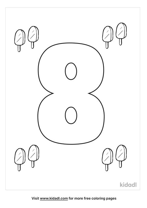 Free Number 8 Coloring Page Coloring Page Printables Kidadl