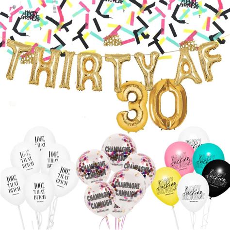 30af Birthday Balloon Party Kit 30th Birthday Decoration Etsy